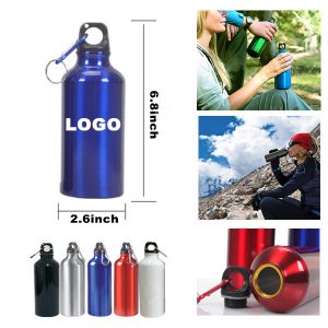Download 17 Oz Aluminum Water Bottle With Screw Cap And Carabiner Promogifts4you PSD Mockup Templates
